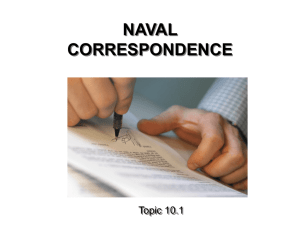 Naval Correspondence
