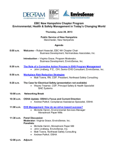 Final Agenda - Environmental Business Council of New England, Inc.