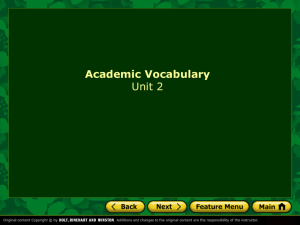 G7C9 Academic Vocabulary