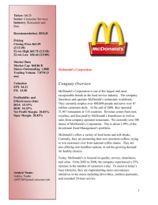 McDonald's - College of Business