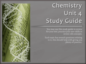 Unit 1 Chemistry