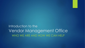 Introduction to the Church's Vendor Management Office