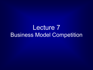 Lecture 7 - FImproving Business Models