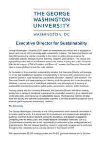 Executive Director for Sustainability - Sustainability at GW