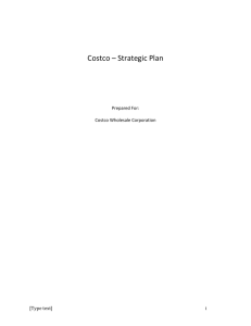 Costco – Strategic Plan