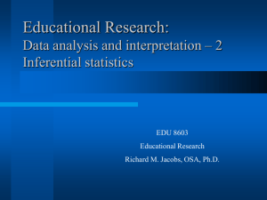 Data Analysis and Interpretation 2: Inferential Statistics