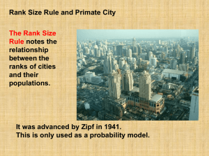 Rank size and Primate 11