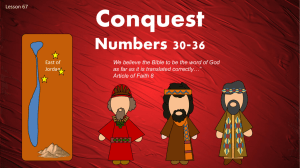 Lesson 67 Numbers 30-36 Conquest Power Pt