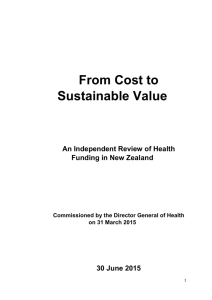 From Cost to Sustainable Value: An Independent