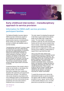 Transdiciplinary approach to service provision DOCX