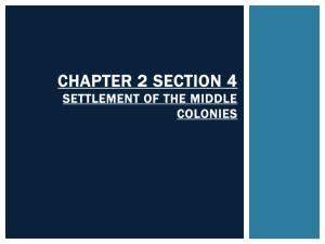 Section 4 - Middle Colonies