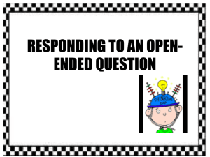 responding to an open-ended question