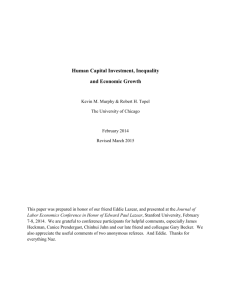 Human Capital Investment, Inequality, and Economic Growth