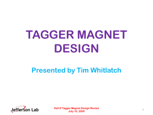 Tagger Magnet Design