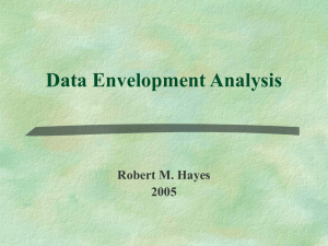 Data Envelopment Analysis - UCLA Department of Information Studies