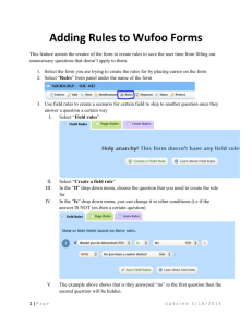 Adding Rules to Wufoo Forms