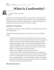 What is Conformity?