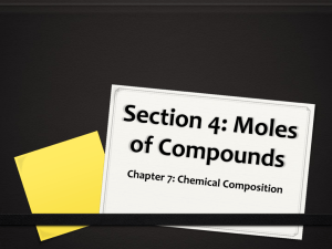 Moles of Compounds PowerPoint