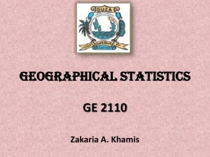 geographical statistics ge 2110 - The State University of Zanzibar