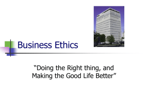 Basic Business Ethics Class