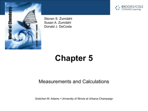 Section 5.2 Uncertainty in Measurement and Significant Figures