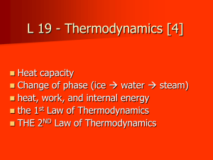 heat, work and internal energy