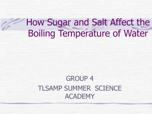 How Sugar and Salt Affect the Boiling Temperature of Water