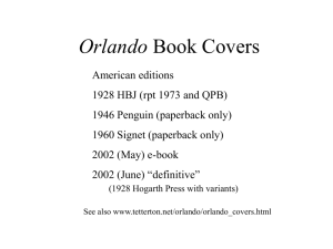 Powerpoint show about Orlando book covers
