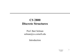 CS 2800 Discrete Structures