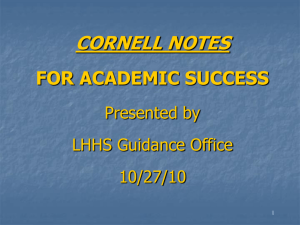 Cornell Notes - La Habra High School