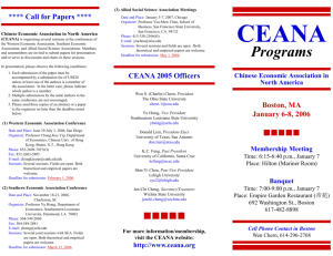 Programs CEANA Boston, MA January 6