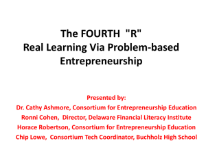 The FOURTH "R" Real Learning Via Problem
