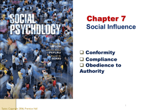Social Influence - Conformity
