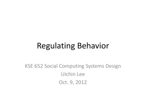 Regulating Behavior - Interactive Computing Lab