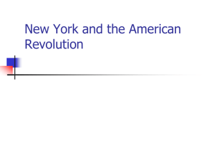 New York and the American Revolution