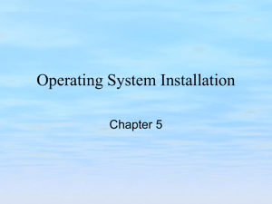 Operating System Installation - Delmar
