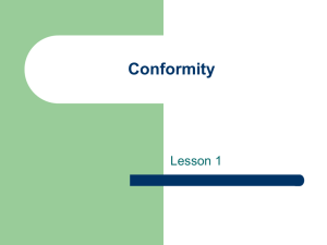 Conformity Lesson 1