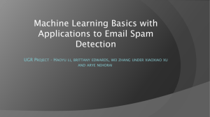 Machine Learning Basics with Applications to Email Spam Detection