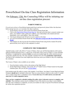 Online course registration for 2016