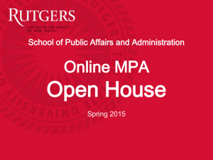 PPT - School of Public Affairs and Administration (SPAA) | Rutgers