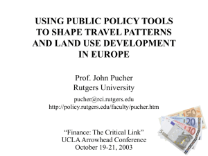 John Pucher - The UCLA Lewis Center for Regional Policy Studies