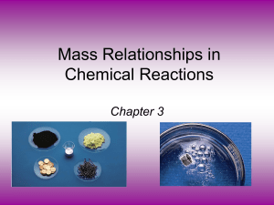 AP Ch 3 Stoichiometry Powerpoint