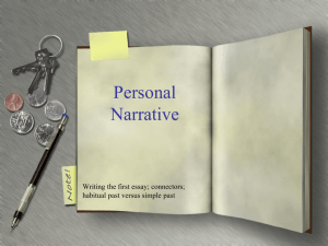 Personal Narrative - Northwest ISD Moodle