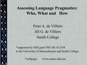 Assessing Pragmatics: Who, What, and How