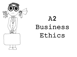 Business Ethics 2013 LH - mrslh Philosophy & Ethics