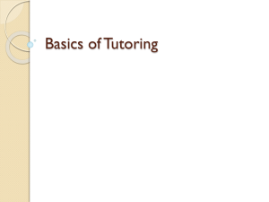 Tutoring Basics