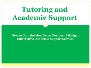 Tutoring and Academic Support - Northern Michigan University