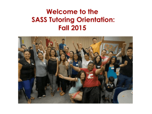 Who are SASS tutors?