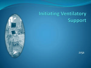 Ventilator Monitoring - Respiratory Therapy Files