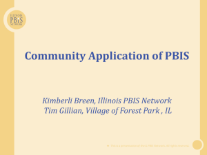 Community Application of PBIS